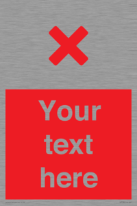 Custom red background, red cross sign